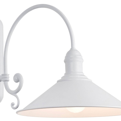Lámpara de pared Elmo, lacado blanco