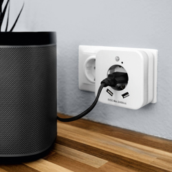 Lámpara nocturna LED SLED02 con sensor y tomas USB en oferta