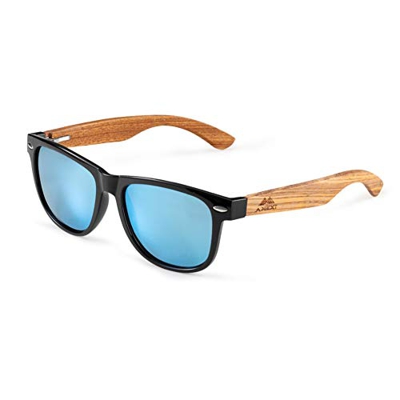 Gafas de Sol Polarizadas para Hombre Retro Mujer Gafas Sol UV400 CAT 3 CE (Azul)