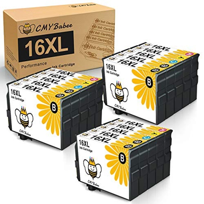 CMYBabee 15Pack 16XL Cartuchos de Tinta Reemplazo para Epson 16 16XL Compatible con Epson Workforce WF-2510 WF-2750 WF-2760 WF-2660 WF-2650 WF-2630 WF