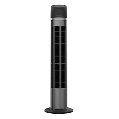 Cecotec Ventilador de Torre EnergySilence 7050 SkyLine Control. 45 W, Altura 33", Motor de cobre, 3 Velocidades, Oscilación, Temporizador 3h, Indicado