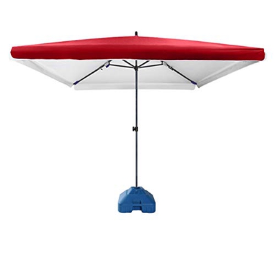 Sombrilla Rectangular Al Aire Libre, Sombrilla Comercial para Terraza De Jardín, Sombrilla Grande De Altura Ajustable De 4 Niveles, Resistente Al Sol 