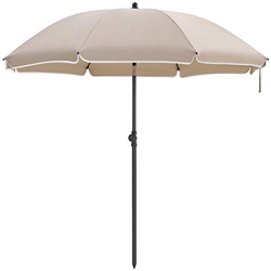 SONGMICS Parasol Arco de 1,8 m de diámetro, Parasol de Playa Octogonal de poliéster, Varillas de Fibra de Vidrio, Mecanismo de inclinación, Bolsa de T precio