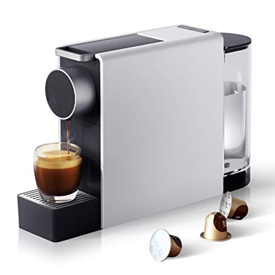 Scishare Nespresso - Mini cafetera de cápsulas (1200 W, depósito de agua de 0,6 litros, 2 modos de tamaño de taza)