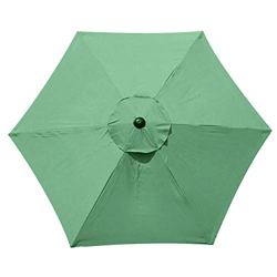 Plcnn Paraguas de repuesto para patio de 2.7m con 6 varillas resistentes para terraza, patio, jardín, patio, piscina, césped características