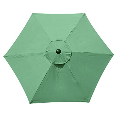 Plcnn Paraguas de repuesto para patio de 2.7m con 6 varillas resistentes para terraza, patio, jardín, patio, piscina, césped
