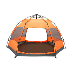 LLPERCOM Tienda de campaña de fácil Montaje, Polyester y Varillas de Acero Resistente. 8 Personas, Color: Naranja Y Azul. Medidas: 260 x 260 x 150 cm. en oferta