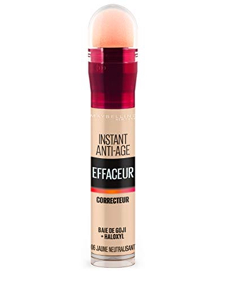 Maybelline New York - Anti-cernes/Correcteur Fluide - Instant Anti-Age L’Effaceur - 06 Jaune Neutralisant - 6,8 ml