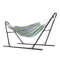 SONGMICS Hamaca con Soporte, Hamaca Doble de 210 x 150 cm, Marco de Hierro Resistente, con Base de Doble Carril, Pies Extendidos, Carga 250 kg, Jardín características