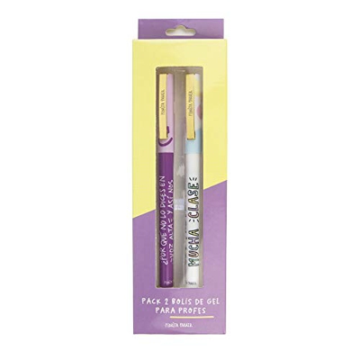 Pack 2 Bolígrafos de Gel para Profesores Reímos y Profe con clase (1000827)