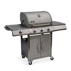 Alice's Garden Barbacoa de Gas, Cocina de Exterior, INOX, 3 quemadores + 1 Fuego - Richelieu Gris precio