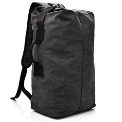 SPAHER Mochilas de Marcha Hombre Acampada Bolsa de Lona Mujer Senderismo Mochila Bolso de Viaje Trekking Camping Deporte al Aire Libre 35L Negro características