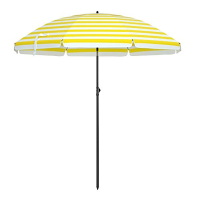 SONGMICS Parasol de 2 m, Sombirlla, Protección Solar, Parasol Octogonal de poliéster, Varilla de Fibra de Vidrio, Mecanismo de inclinación, Bolsa de T
