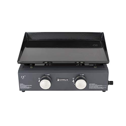 Camplux GP102B - Parrilla de gas portátil de 2 quemadores para barbacoa de jardín, parrilla de 4 kW, picnic al aire libre, apto para butano/gas propan precio