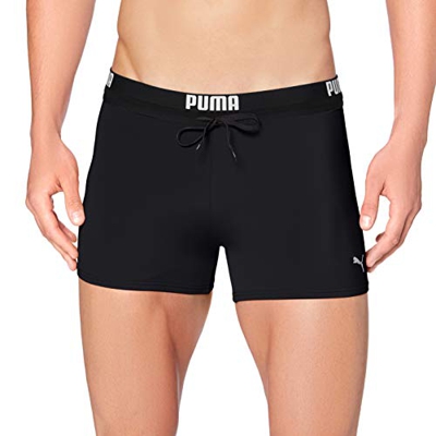PUMA Logo Men's Swimming Trunks Bañador, Negro, XXL para Hombre