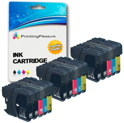 15 Compatibles LC1100 LC980 Cartuchos de tinta para Brother DCP-145C 165C 195C 197C 385C 585CW 6690CW MFC-250C 290C 490CW 5890CN 5895CW 6490CW 990CW J en oferta