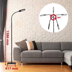 Lámpara de pie LED 1297-015 atenuable, negro características