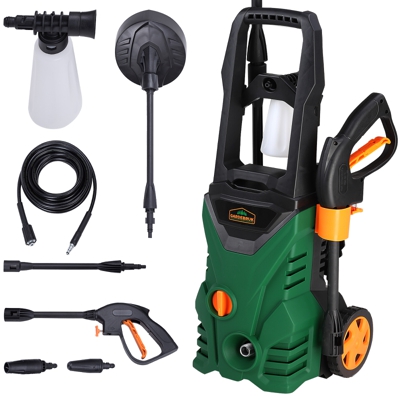Hidrolimpiadora de Alta presión 1400W con accesorios limpieza exterior coche