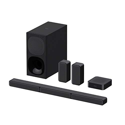 Sony HT-S40R - Barra de Sonido 5.1 (Sistema de Cine en Casa, Altavoces Traseros Inalámbricos, 600 W, Dolby Digital, Bluetooth, Sonido Envolvente), Neg