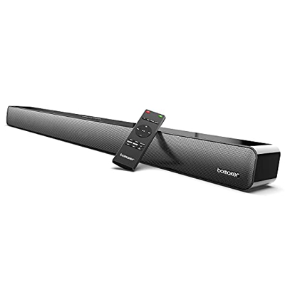 BOMAKER Barra de Sonido para TV, 7 EQ+HiFi Dynamic, CEC Control de Sincronización, Potencia 100W 105 dB, Tecnología DSP Subwoofer Incorporado + Blueto