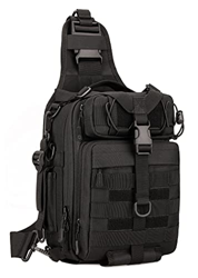 Yakmoo Gran Bolsa de Bandolera Impermeable Estilo Militar Táctico Nylon Molle Sistema Bolsa de Hombro Deportiva Bolsa de Pecho al Aire Libre en oferta