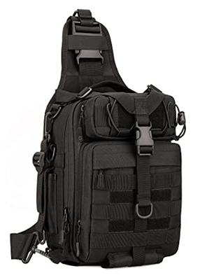 Yakmoo Gran Bolsa de Bandolera Impermeable Estilo Militar Táctico Nylon Molle Sistema Bolsa de Hombro Deportiva Bolsa de Pecho al Aire Libre