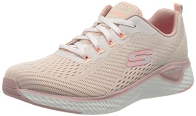 Skechers Solar Fuse Cosmic View, Zapatillas Mujer, Rosa Claro Malla Rosa Claro Borde Rosa Ltpk, 38 EU