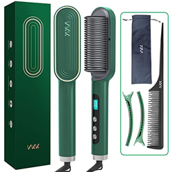 VKK Aniones Cepillo Alisado Cepillo Alisador de Pelo, Calefacción PTC, Temperatura Regulable, Anti-quemaduras, Apagar Automáticamente en oferta