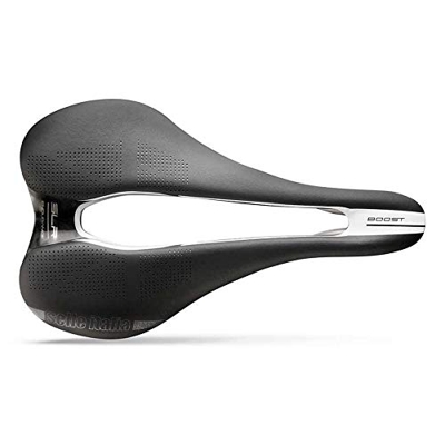 Selle Italia - Sillìn Bicicleta de Carretera SLR Boost Endurance Superflow, Rail TI 316 Tubo Ø7, Sillìn Corto Road Perfomance Fibra-tek Ligero, Ultra 