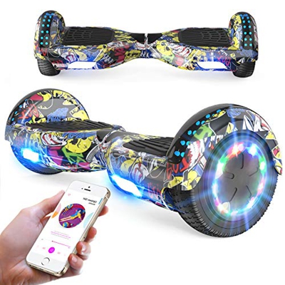 RCB Hoverboards 6.5 Pulgadas Overboard para Niños y Adolescentes Patinete Eléctrico Auto-equilibrado con Bluetooth Scooter Eléctrico con Potente Motor
