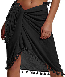 Tuopuda Mujeres Sarong de Playa Traje de baño Semi-Transparente Bikini Cover-Ups Pareo Chal Falda con borlas en oferta