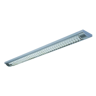 Luminaria LED con rejilla 444 con G13/T8, plata