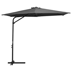 Tidyard Parasole para Terraza Jardín Playa Balcón Piscina Patio Sombrilla de jardín con Palo de Acero Gris Antracita 300x250 cm precio