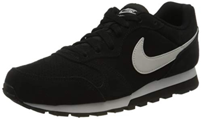 Nike MD Runner 2 Suede, Running Shoe Mens, Black/Platinum Tint/Black, 42 EU