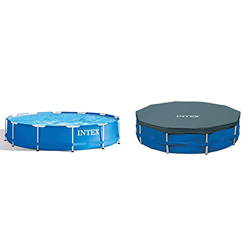 Intex Piscina Elevada Metal Frame 6503 litros, 366 X 76 Cm + 28031 Cobertor Piscina Metálica Metal & Prisma Frame 366 Cm precio