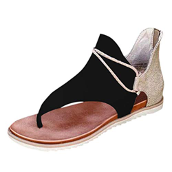 OHQ Sandalias Romanas Retro Para Mujer Casuales Con Punta Abierta Y Correa En T De Playa Informal Zapatos Bohemias Verano precio