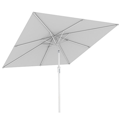 paramondo Sombrilla Parasol interpara 3 x 3m (Cuadrada/Blanco) / Estructura (Plata)