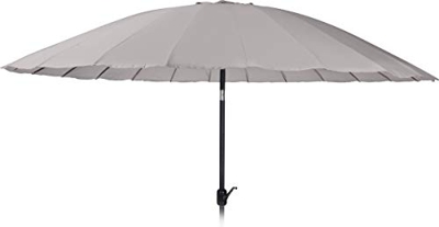 MaxxGarden Schanghai - Sombrilla para jardín (200 x 325 cm), color gris claro