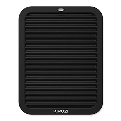 KIPOZI Alfombrilla de Silicona Resistente al Calor para Rizador y Plancha Pelo, Alfombra Profesional Antideslizante y Resistente a Altas Temperaturas 