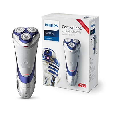 Philips Afeitadora eléctrica en seco SW3700/07 Máquina de Afeitar, Azul, Plata, Blanco