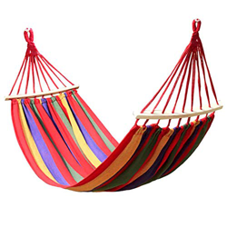 Hamaca Colgante Portable, Hamaca Colgante algodón Silla Perezosa Portable Durable Hamaca de Viaje Playa Campamento Patio Trasero Rojo en oferta