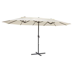 blumfeldt Twin Peaks - Sombrilla, Protección Solar UV 50, Revestimiento de poliéster Impermeable, Protección antioxiante, Estructura de Aluminio, Base en oferta