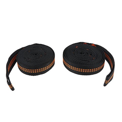 2 Pedazos Correas para Colgar de Arnés, Cuerda de Sujeción, 280 x 2,5 x 0,12 cm - Negro A