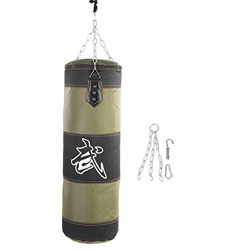 Ganchos Sacuda Bolsa de Arena Saco de Boxeo Funcional de Lona de Bolso Pesado de Boxeo Durable para Entrenar Ejercicio Hebilla de Seguridad(1.2M-Verde en oferta