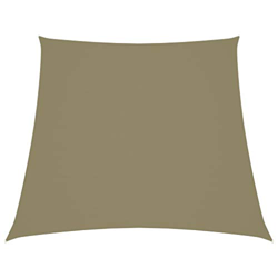 vidaXL Toldo de Vela Parasol Lona Protector Solar Sombra de Patio Jardín Terraza Balcón Parque Exterior Trapezoidal de Tela Oxford Beige 3/4x3 m en oferta