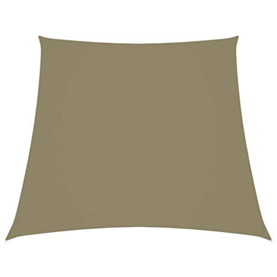 vidaXL Toldo de Vela Parasol Lona Protector Solar Sombra de Patio Jardín Terraza Balcón Parque Exterior Trapezoidal de Tela Oxford Beige 3/4x3 m