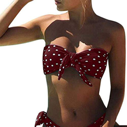 CheChury Bikini Mujer 2021 Dos Piezas Ropa con con Estampado de Lunares Traje de baño Conjunto de Bikini Push-Up Verano Acolchado Bra características