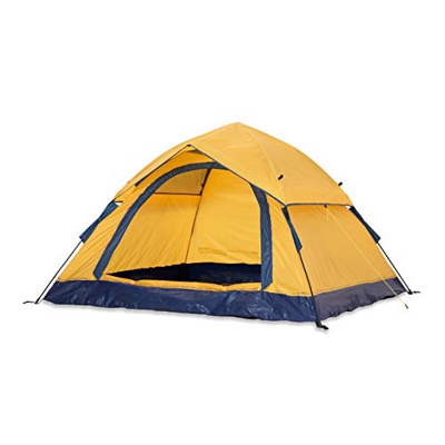 Lumaland Tienda de campaña Outdoor Light Pop Up Ligera para 3 Personas Camping Acampada Festival 210 x 190 x 110 cm Amarillo