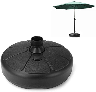 ARES Base para sombrilla, Base Redonda para sombrilla de plástico, 30kg Soporte de sombrilla para Patio al Aire Libre Lleno de Agua y Arena, Adecuado 