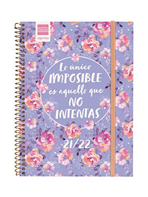 Finocam Agenda 2021 2022 Semana vista apaisada Septiembre 2021, Junio 2022 10 meses y Julio/Agosto resumidos 4º, 155x212 Secundaria Imposible Español